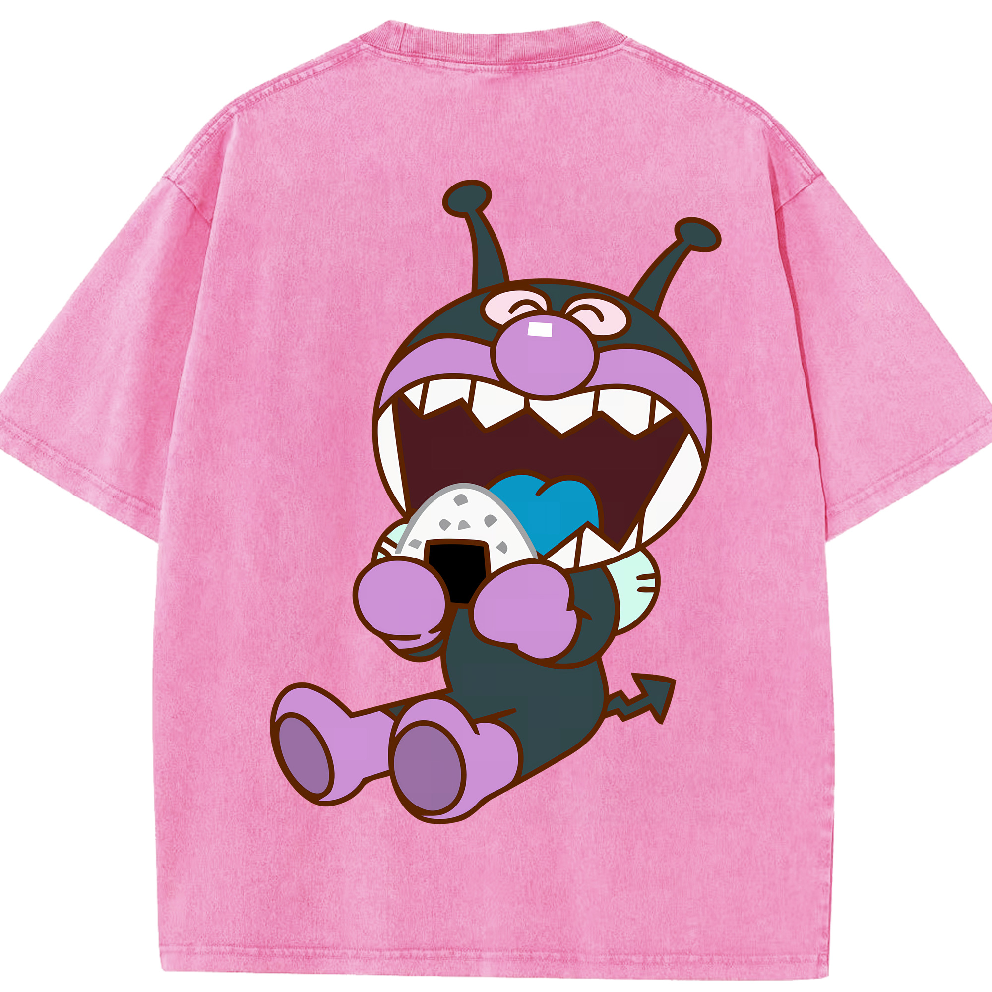 （画像用） アンパンマン Anpanman 綿100% ヴィンテージ風 半袖Tシャツ（背面プリント）